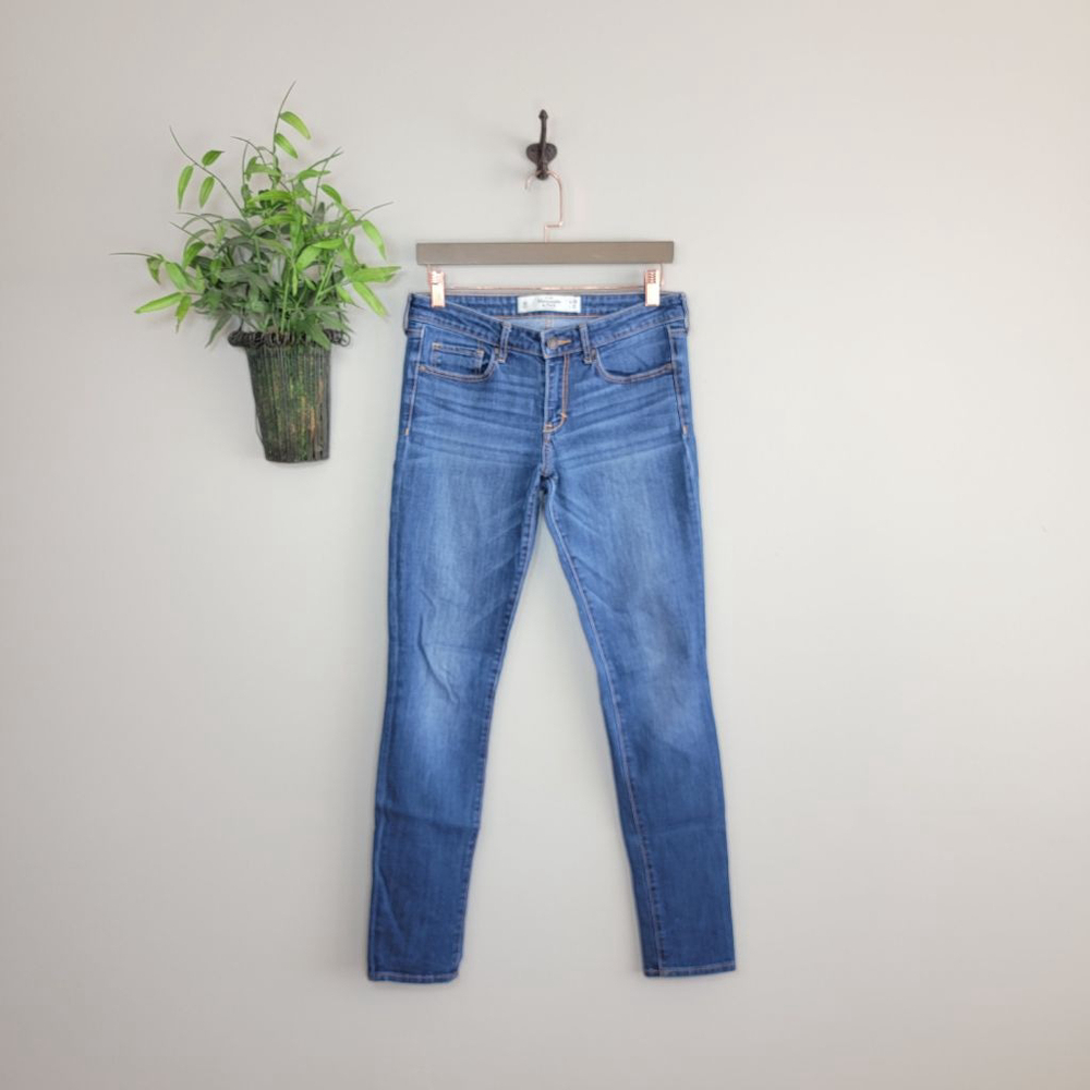 AF 6 Abercrombie & Fitch Super Skinny Jeans Medium Blue Wash Jegging Stretch